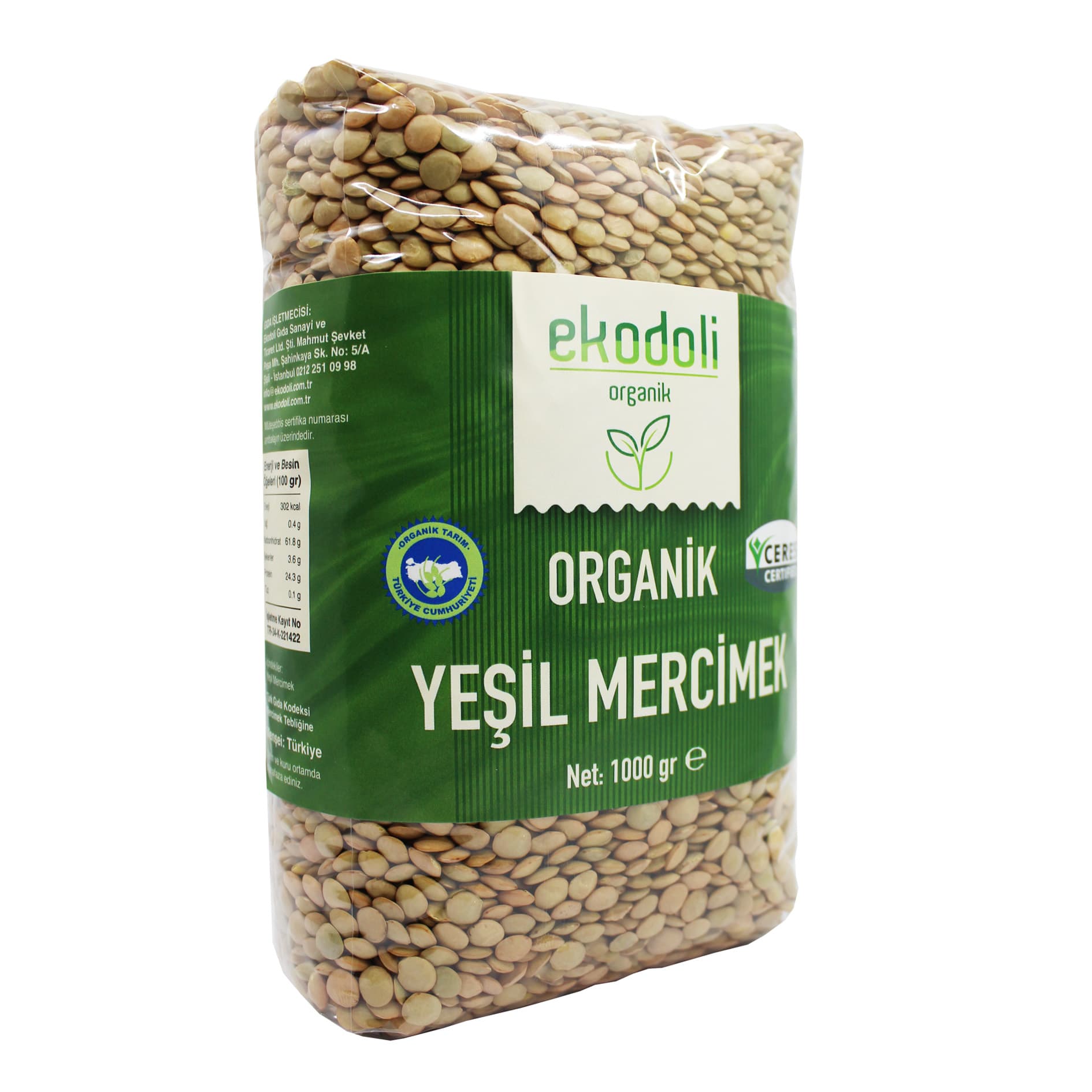 Organik Yeşil Mercimek